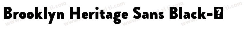Brooklyn Heritage Sans Black字体转换